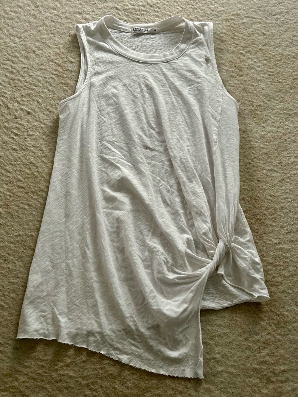 Stateside White Lightweight Pima Cotton Tank Top XS